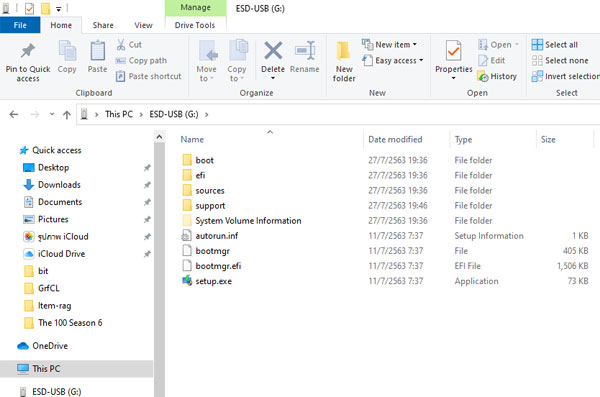 copy files to flash drive windows 10